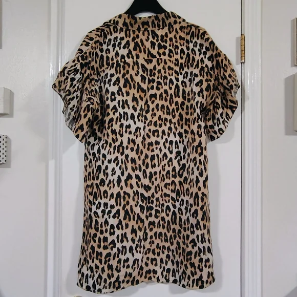 Alice + Olivia Jude Leopard Print Mini Dress Women's Medium MSRP $295 CURRENT - Picture 6 of 10